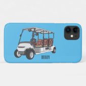 Golfkar / golfbuggy cartoon illustratie Case-Mate iPhone case (Achterkant (horizontaal))