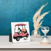 Golfkar / golfbuggy cartoon illustratie fotoplaat (Insitu)