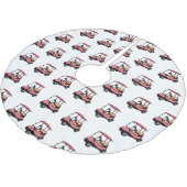 Golfkar / golfbuggy cartoon illustratie kerstboom rok (Gekanteld)