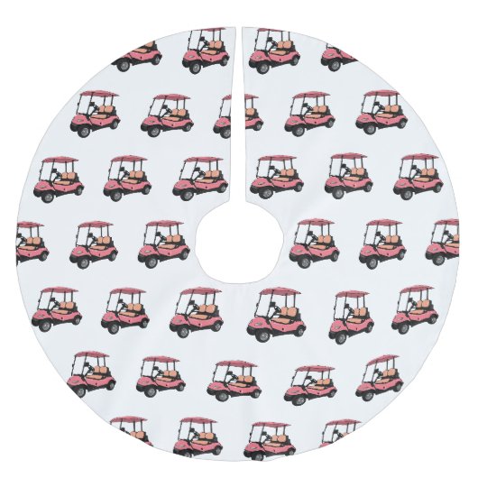 Golfkar / golfbuggy cartoon illustratie kerstboom rok (Voorkant)