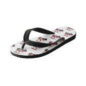 Golfkar / golfbuggy cartoon illustratie kinder teenslippers (Schuin)