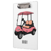 Golfkar / golfbuggy cartoon illustratie klembord (Links)