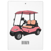 Golfkar / golfbuggy cartoon illustratie klembord (Achterkant)