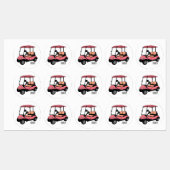 Golfkar / golfbuggy cartoon illustratie labels (Vel)