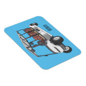 Golfkar / golfbuggy cartoon illustratie magneet (Rechterzijde)