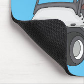 Golfkar / golfbuggy cartoon illustratie muismat (Hoek)