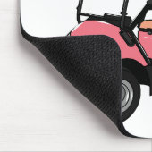 Golfkar / golfbuggy cartoon illustratie muismat (Hoek)