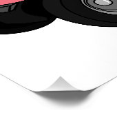 Golfkar / golfbuggy cartoon illustratie perfect poster (Hoek)