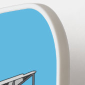 Golfkar / golfbuggy cartoon illustratie pickleball paddle (Links Detail)