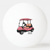 Golfkar / golfbuggy cartoon illustratie pingpongbal (Voorkant)