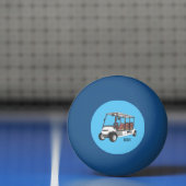 Golfkar / golfbuggy cartoon illustratie pingpongbal (Net)