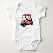 Golfkar / golfbuggy cartoon illustratie romper (Voorkant)