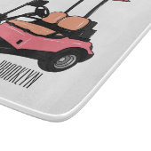 Golfkar / golfbuggy cartoon illustratie snijplank (Hoek)