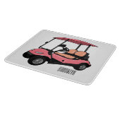 Golfkar / golfbuggy cartoon illustratie snijplank (Hoek)