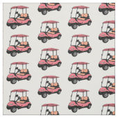 Golfkar / golfbuggy cartoon illustratie stof (Swatch)