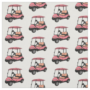 Golfkar / golfbuggy cartoon illustratie stof