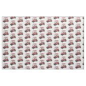 Golfkar / golfbuggy cartoon illustratie stof (Fat Quarter)