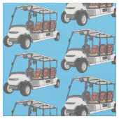Golfkar / golfbuggy cartoon illustratie stof (Close Up)
