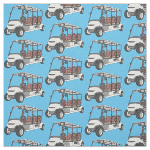 Golfkar / golfbuggy cartoon illustratie stof