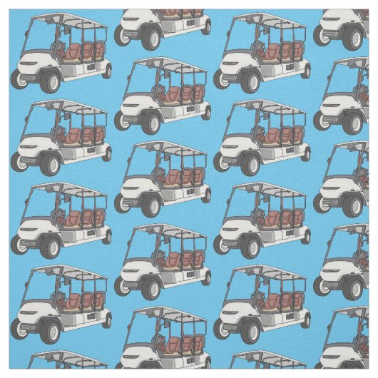 Golfkar / golfbuggy cartoon illustratie stof (Swatch)