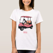Golfkar / golfbuggy cartoon illustratie t-shirt (Voorkant)