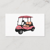 Golfkar / golfbuggy cartoon illustratie visitekaartje (Achterkant)