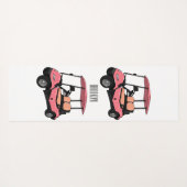 Golfkar / golfbuggy cartoon illustratie yogamat (Achterkant (horizontaal))