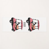 Golfkar / golfbuggy cartoon illustratie yogamat (Voorkant (horizontaal))