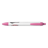 Golfkar / golfbuggy cartoon illustratie zwarte inkt pen (Achterkant)