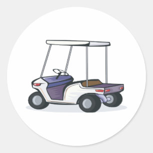 golfkar grafiek ronde sticker