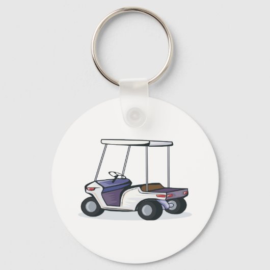 golfkar grafisch ontwerp sleutelhanger (Voorkant)