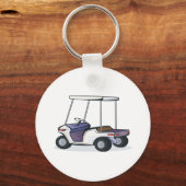 golfkar grafisch ontwerp sleutelhanger (Voorkant)