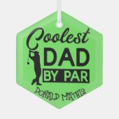 Golfkar Grafisch Print Ornament, Personalisatie Glas Ornament (Voorkant)