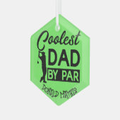 Golfkar Grafisch Print Ornament, Personalisatie Glas Ornament (Voorkant links)