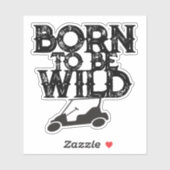 Golfkar Grappig Geboren Om Wild Te Zijn Sticker (Vel)