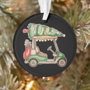 Golfkar Kerstboom Lichtjes Golfen Kerstmis Ornament