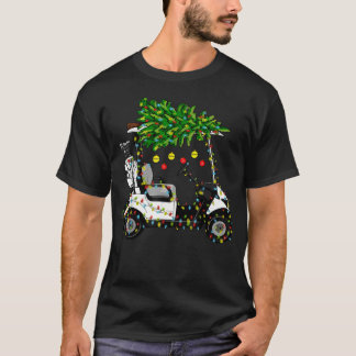 Golfkar Kerstboom Lichtjes Xmas Sport Golfer T-shirt