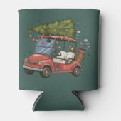 Golfkar Kerstdag Boom Golf Liefhebber Cadeau Blikjeskoeler (Voorkant)