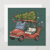 Golfkar Kerstdroom Golf Liefhebber Cadeau Feestdagenkaart (Voorkant / Achterkant)