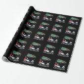Golfkar Kerstdroomboomlichten Kerstmis Sport Golfe Cadeaupapier (Uitgerold)