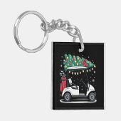 Golfkar Kerstdroomboomlichten Kerstmis Sport Golfe Sleutelhanger (Voorkant Links)