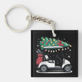 Golfkar Kerstdroomboomlichten Kerstmis Sport Golfe Sleutelhanger (Voorkant)