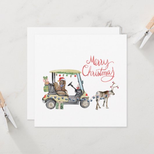 Golfkar Kerstmis (Voorkant / Achterkant in situ)