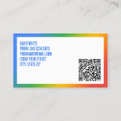 🏌️‍♂️golfkar Kleurrijke Douane QR Visitekaartje (Achterkant)