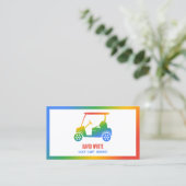 🏌️‍♂️golfkar Kleurrijke Douane QR Visitekaartje (Staand voorkant)