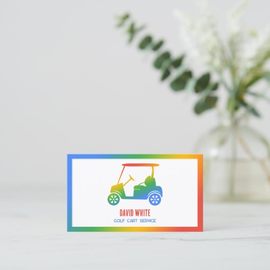 🏌️‍♂️golfkar Kleurrijke Douane QR Visitekaartje (Staand voorkant)