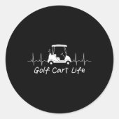 Golfkar leven Grappige grap Parodie Golfen Golfer Ronde Sticker (Voorkant)