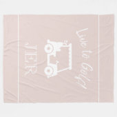 Golfkar Live to Golf Monogram Gemêleerde Roze Fleece Deken (Voorkant (Horizontaal))