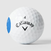 Golfkar Live to Golf Monogram Golfspeler Blauw Golfballen (Logo)