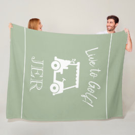 Golfkar Live to Golf Monogram Sage Groen Fleece Deken